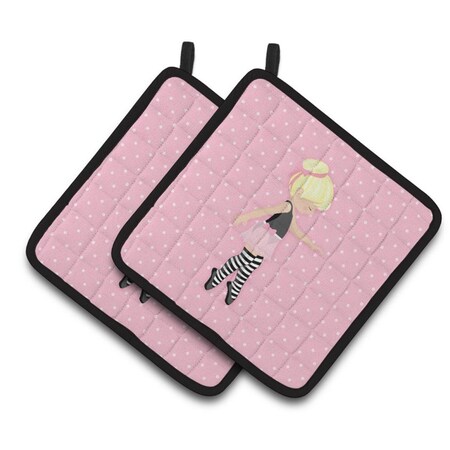 Carolines Treasures Ballerina Blonde Releve Pair of Pot Holders BB5162PTHD